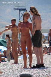 Beach swimming nude and topless girls